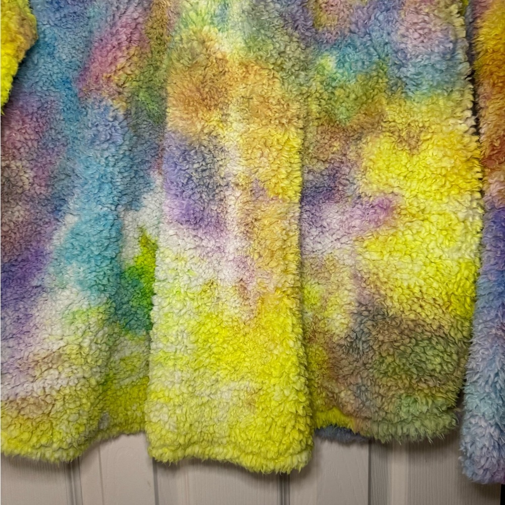 Haptics Colorful Tie Dye Fleece Pullover Size M - Picture 8 of 10